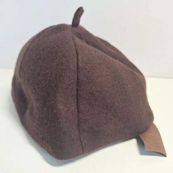 Brownie Girl Scout Beret & Adjustable Belt Brown Seam Issue on Hat READ Vintage - Picture 6 of 8